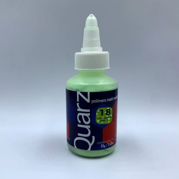 Acrilico Auto Curable Quarz Ortodoncia Verde con Diamantina Sparkles - Imagen 2